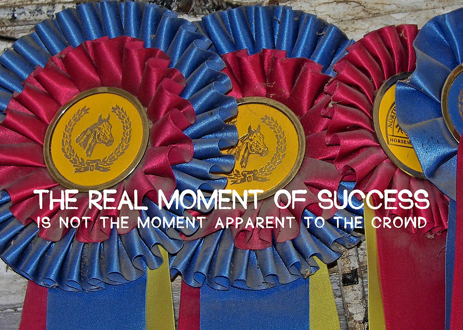BLUE RIBBONS quote Photograph by Dressage Design