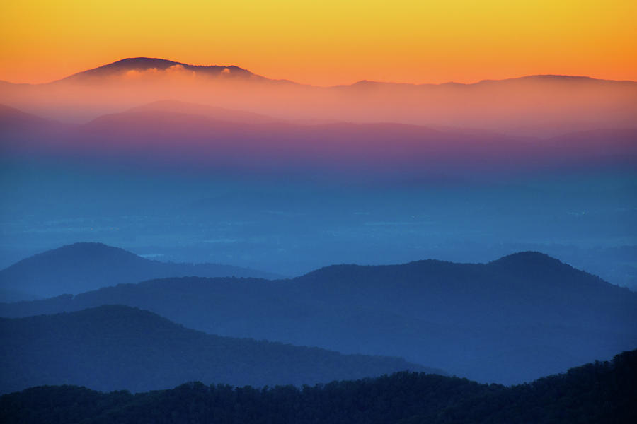 Blue Ridge Mountains Sunrise Photograph by David Simchock