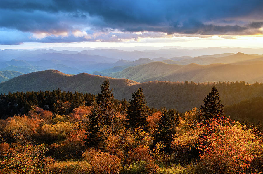 Blue Ridge Parkway Asheville NC Cowee Gold Photograph by Robert ...