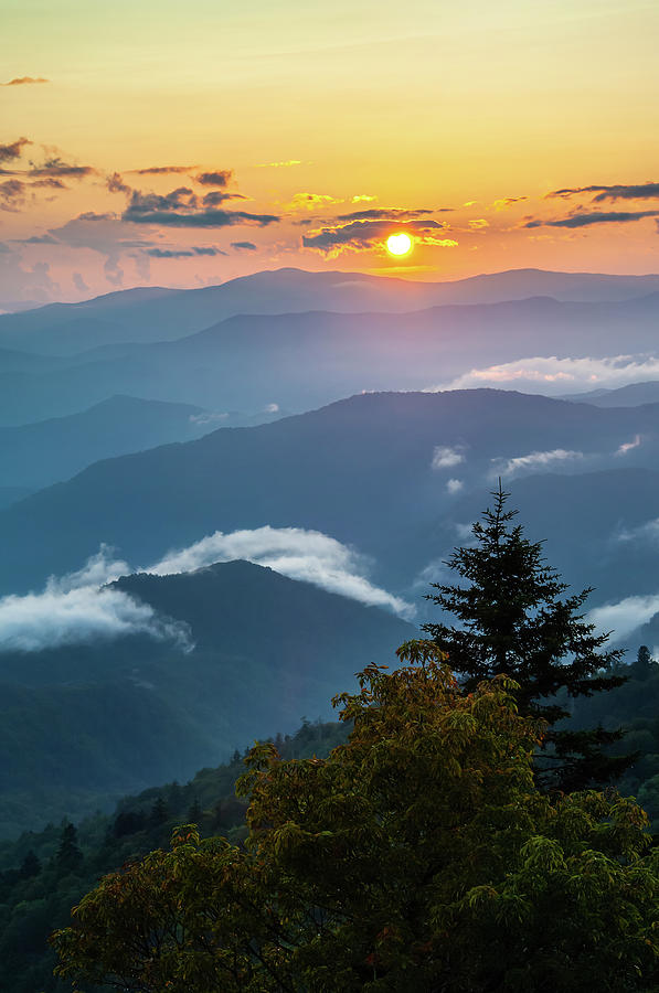 Blue Ridge Parkway Asheville Nc Tranquility Photograph by Robert Stephens