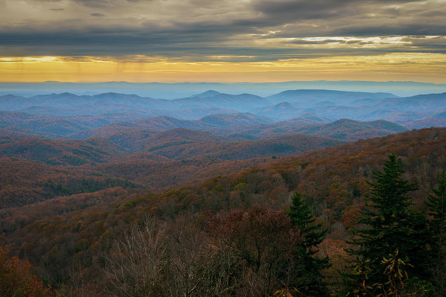 Blue Ridge Parkway - Blue Ridge Mountains - Autumn Photograph by Mike ...