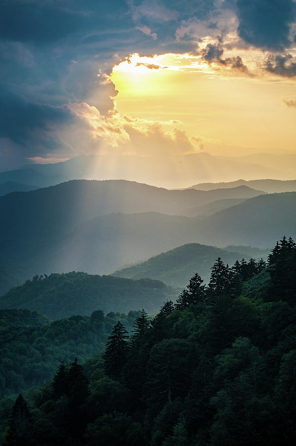 Blue Ridge Parkway Nc From Above Photograph