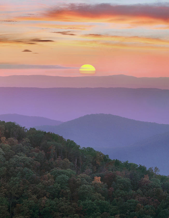 Blue Ridge Range Sunrise Photograph by Tim Fitzharris