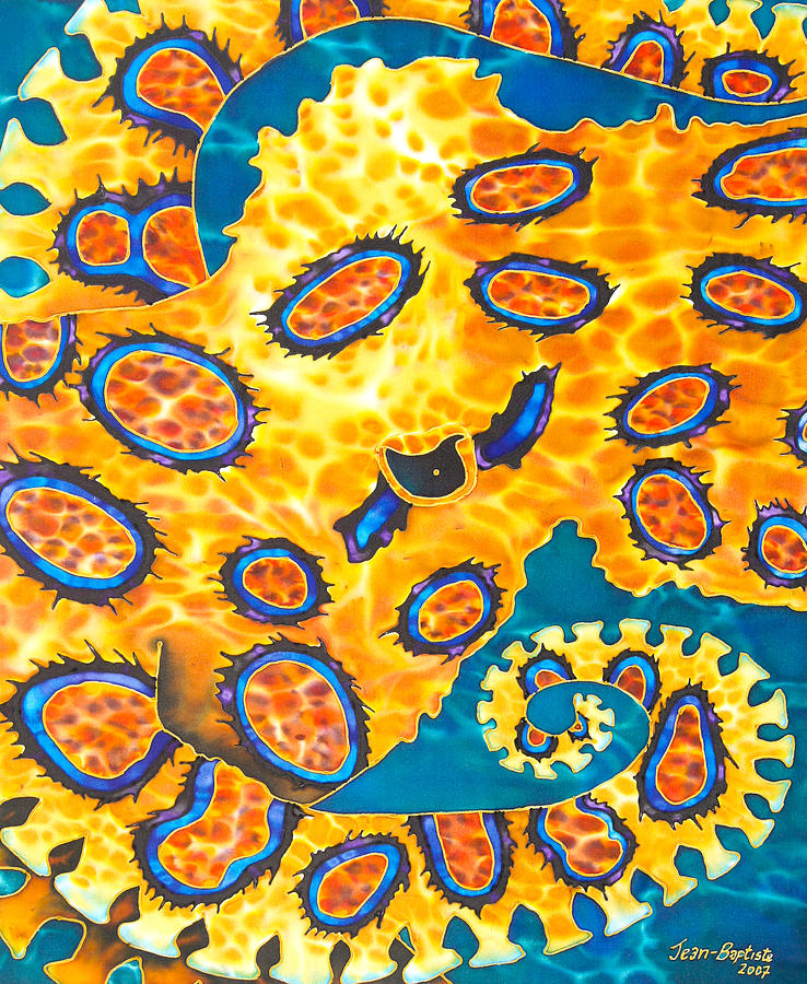 Blue Ringed Octopus Painting by Daniel Jean-Baptiste