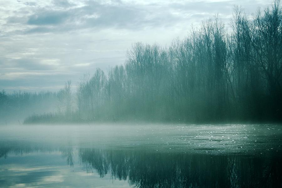 Blue River Mist Photograph