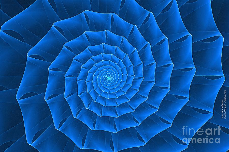 Blue Rose Blossom Digital Art by Doug Morgan