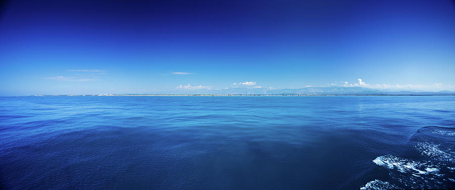 Blue Sea Over Clear Sky Photograph by Da-kuk