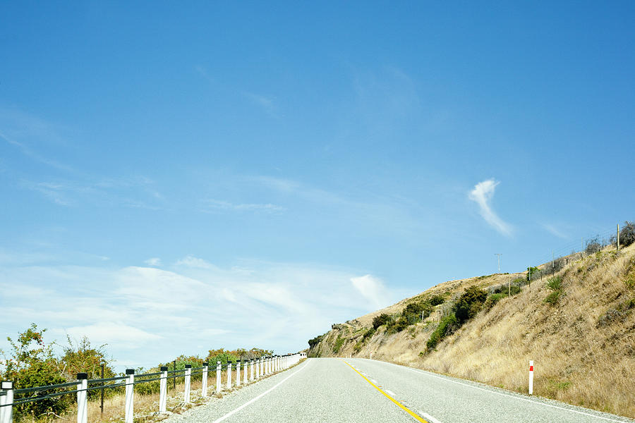 Blue Sky Landscape South Island Road Photograph by Phillip Suddick Blue Sky Landscape South Island Road Photograph by Phillip Suddick