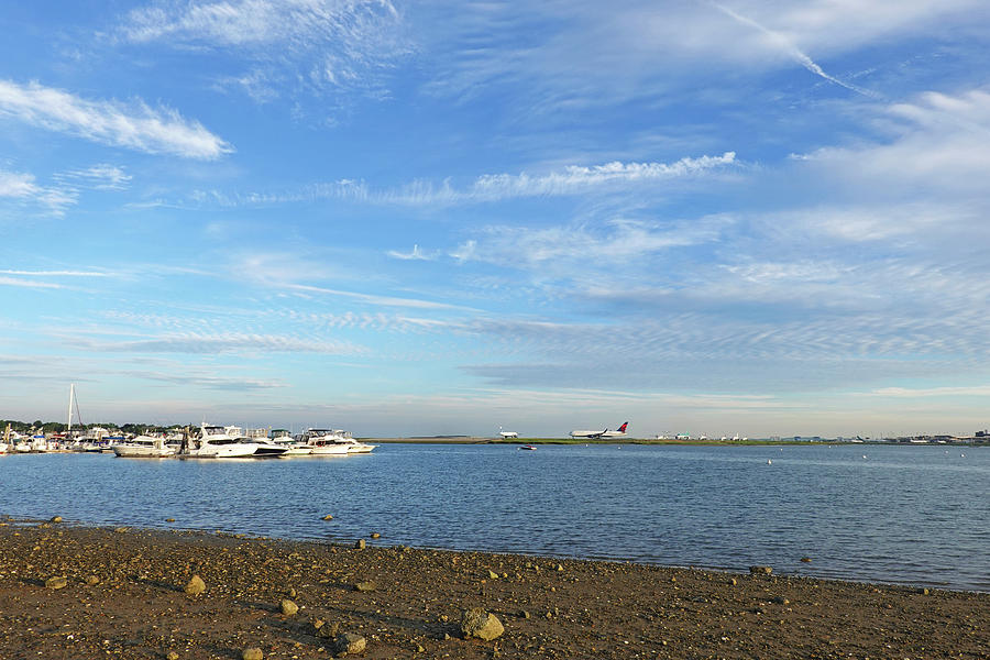 Blue Sky over Constitution Beach Boston MA Photograph by Toby McGuire