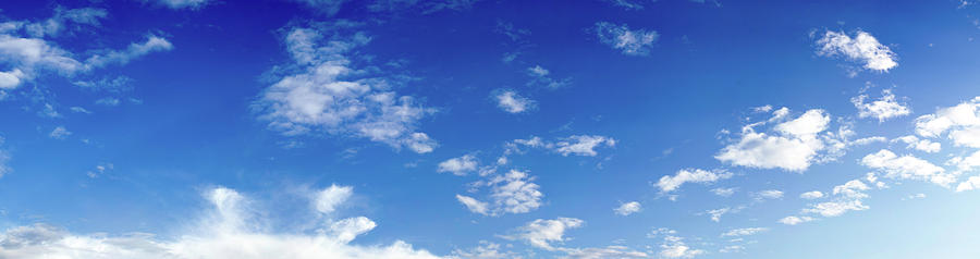 Blue Sky With Clouds 100 Megapixel High Photograph by Phototiger