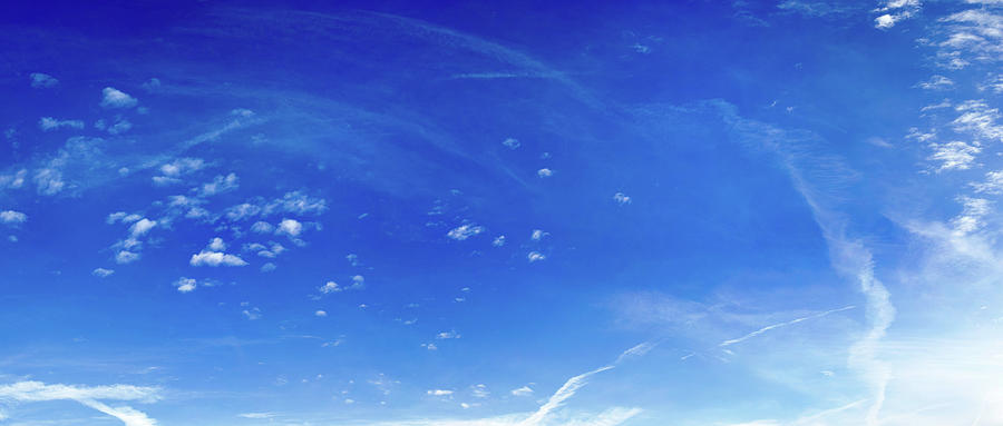 Blue Sky With Clouds 150 Mp High Photograph by Phototiger