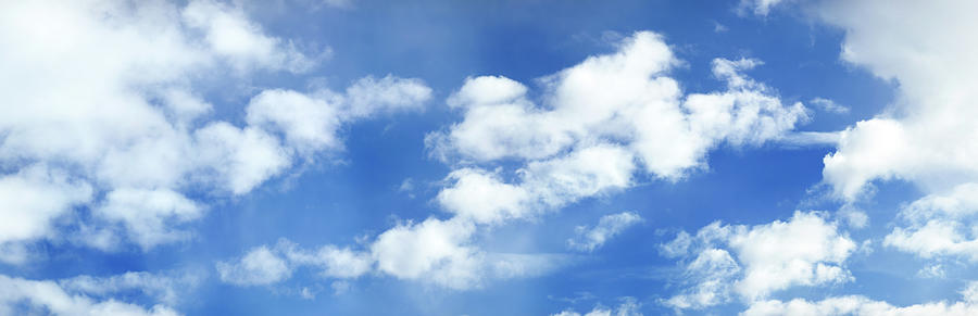 Blue Sky With Clouds 170 Mp High Photograph by Phototiger