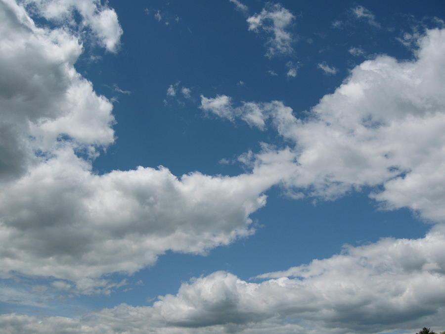 Blue Sky With Clouds Photograph by Peter Ravo