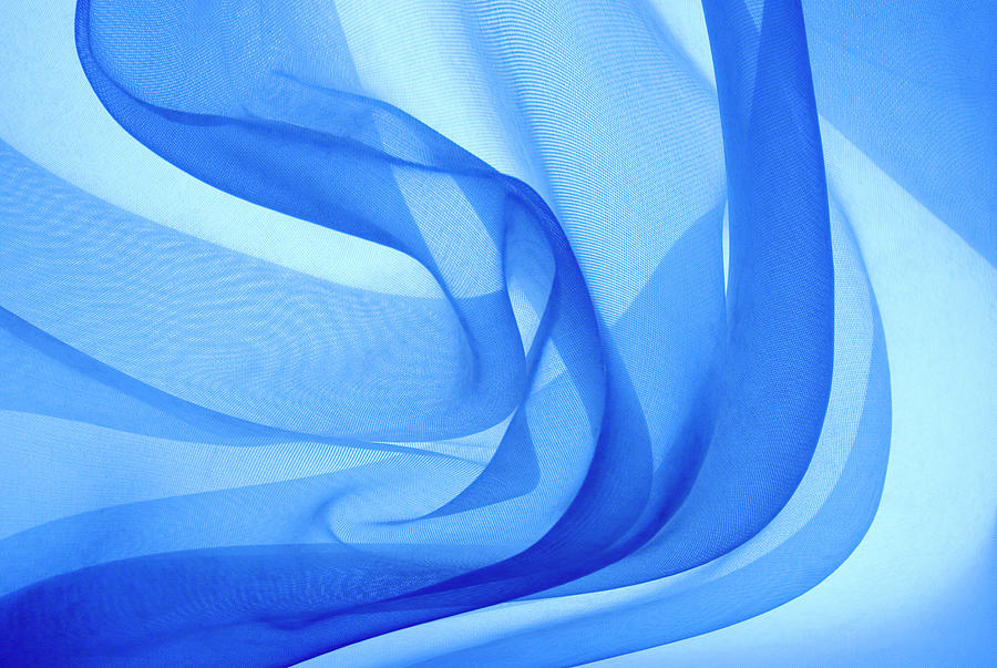 Blue Smoky Flow Gauze Photograph by Jcarroll-images