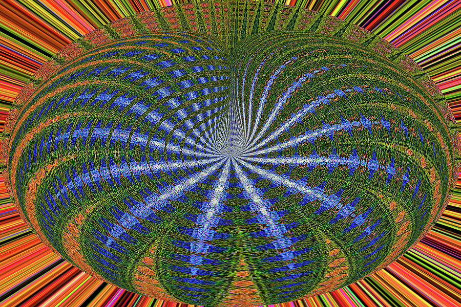 Blue Spider Abstract Digital Art by Tom Janca