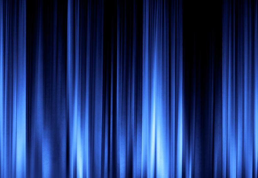 Blue Stage Curtain Xxl Photograph by Nikada