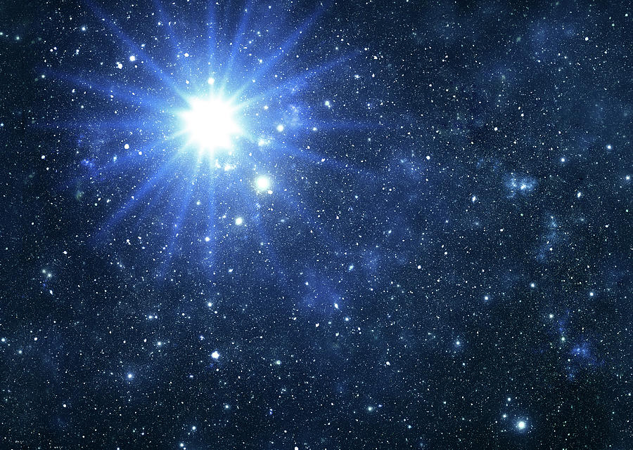 Blue Star Flare Photograph by Sololos