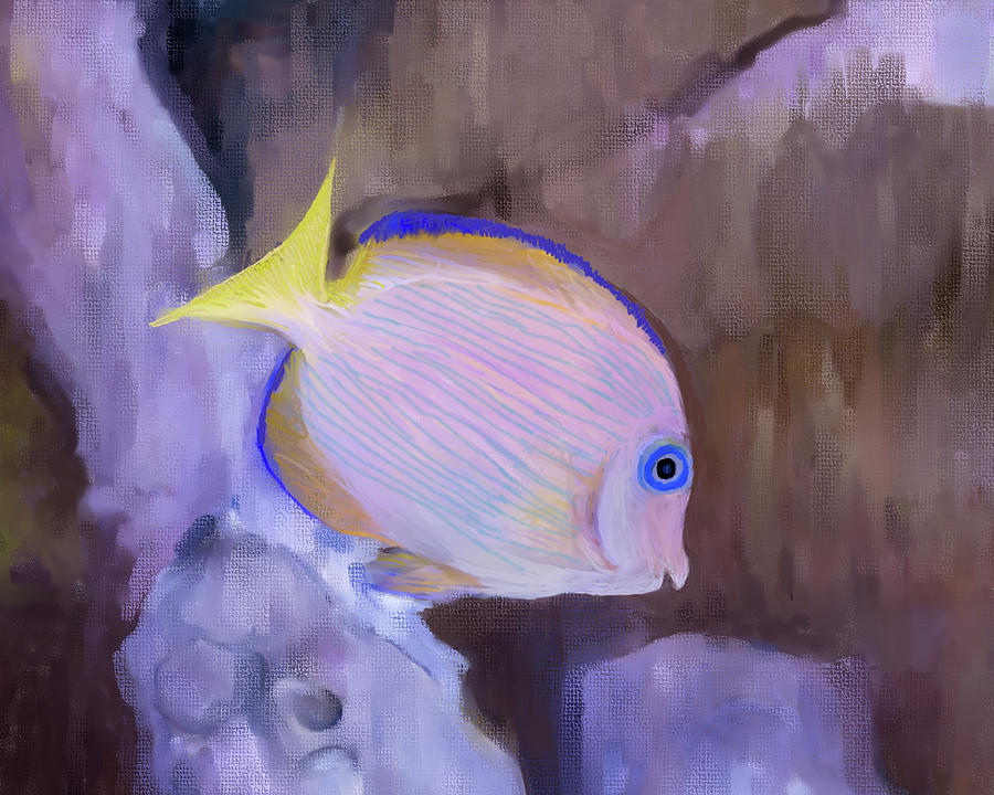 Blue Striped Grunt Digital Painting by Gene Norris Blue Striped Grunt Digital Painting by Gene Norris