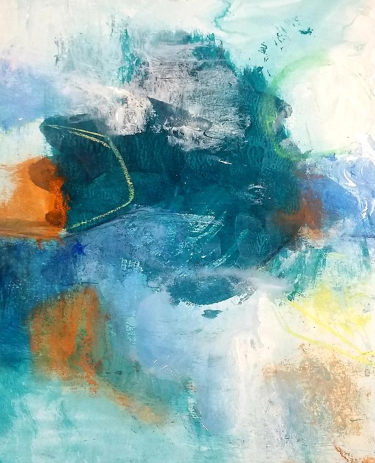 Abstract Painting - Blue Summer by Patricia Byron