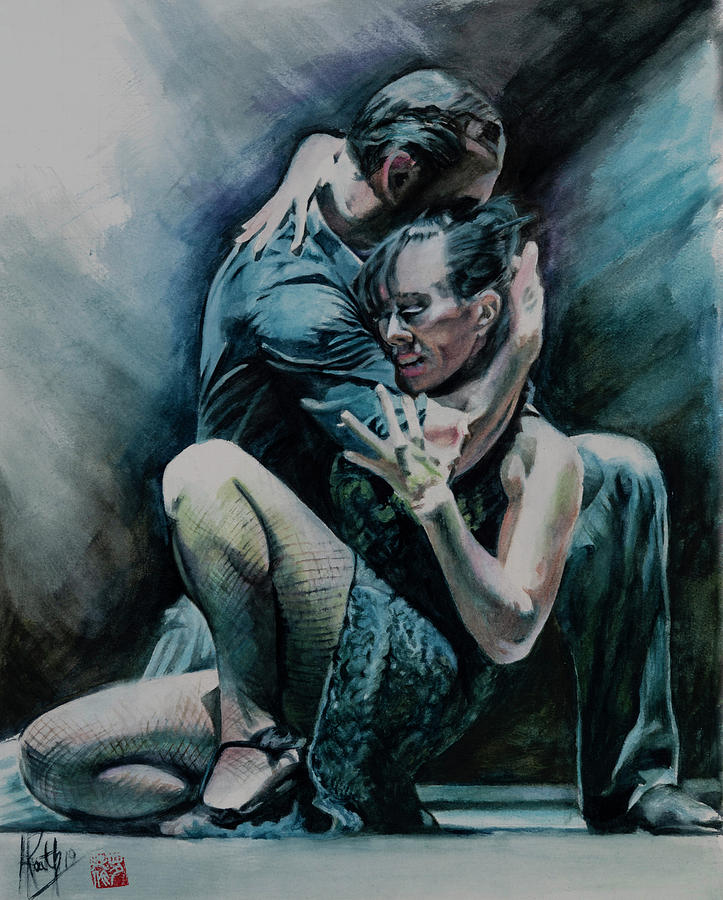 Blue Tango Painting by Alan Kirkland-Roath