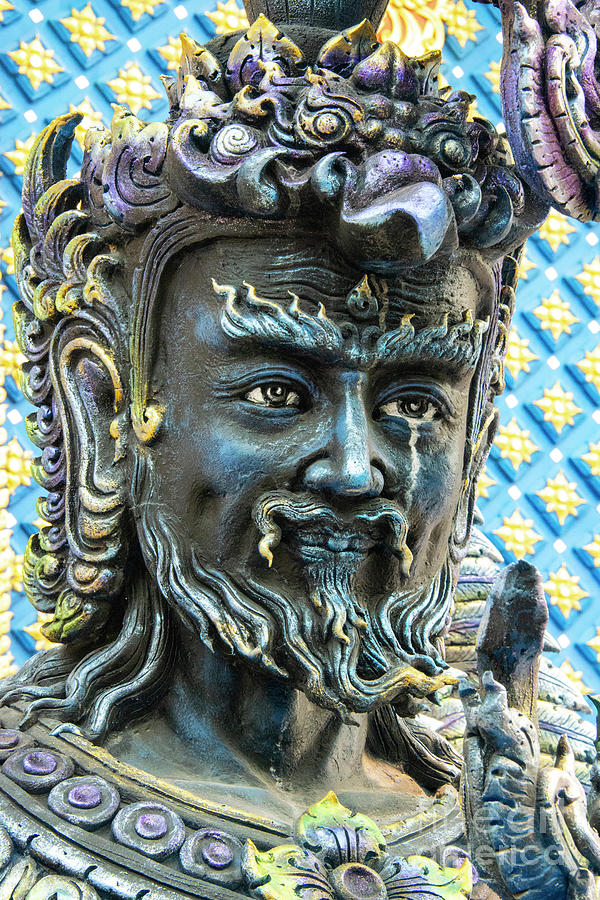 Blue Temple Angle Statue Photograph by Bob Phillips