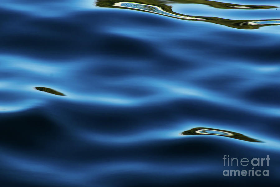 Blue Tones Water Waves Surface Photograph by Stanislav Ostranitsa