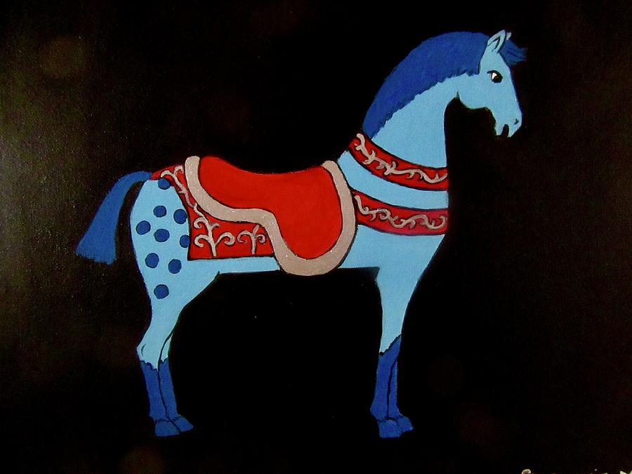 Blue Toy Horse by Stephanie Moore Blue Toy Horse by Stephanie Moore
