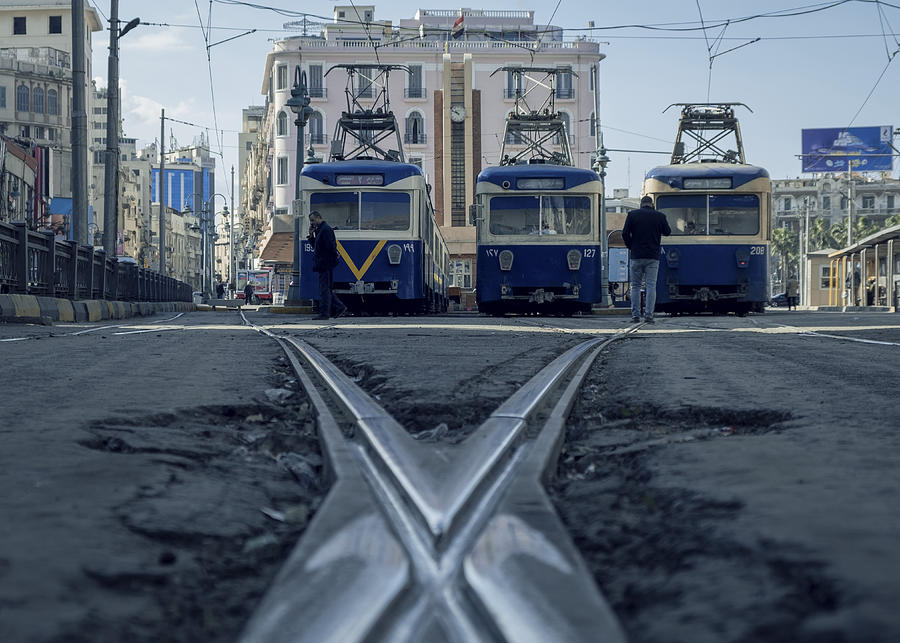 Blue Tram Photograph by Marwa Elchazly