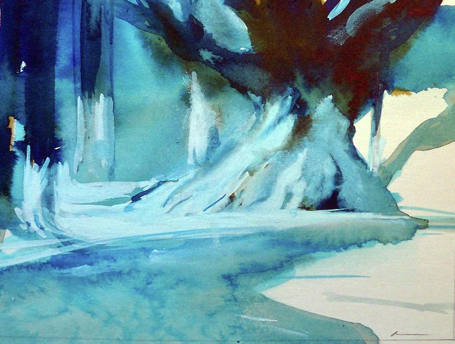 Bluesy Tree Painting by Ed Heaton