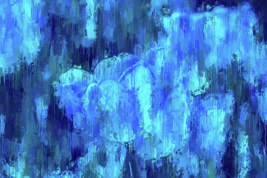 Blue Tulips On A Rainy Day by Alex Mir Blue Tulips On A Rainy Day by Alex Mir