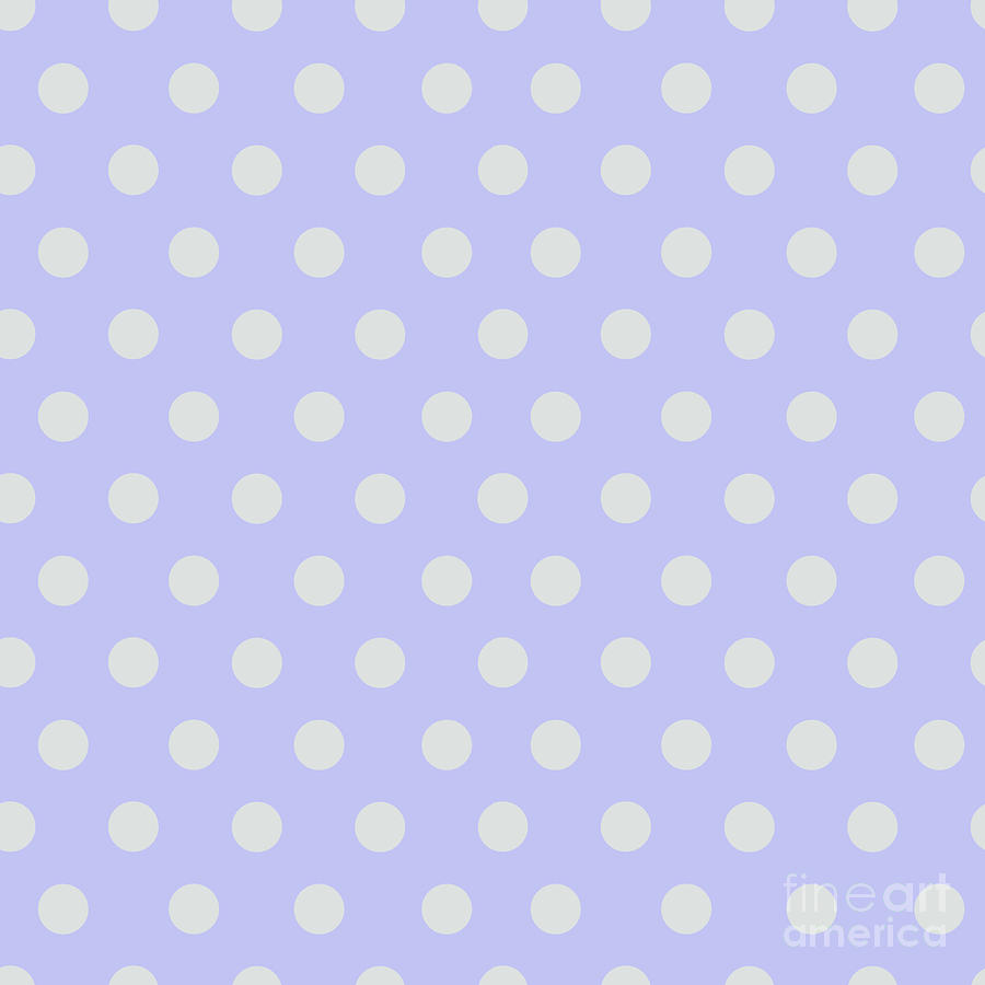 Blue Ultra Soft Lavender Polka Dots Pattern Digital Art