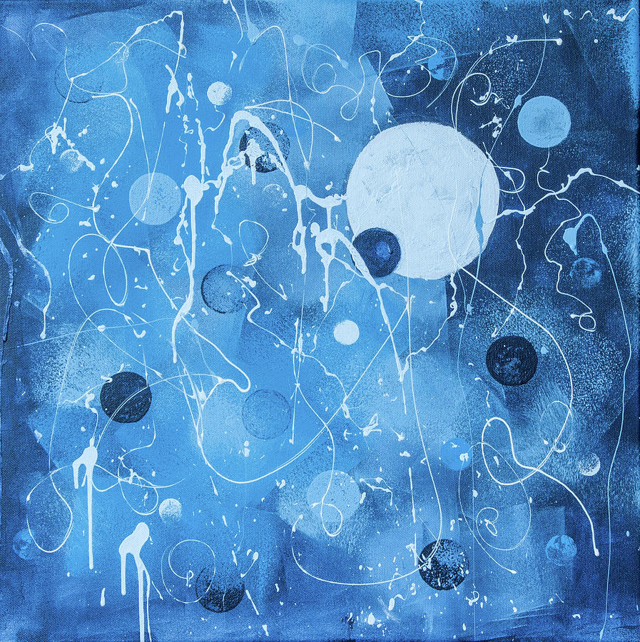 Blue Universe Painting by Maxim Komissarchik