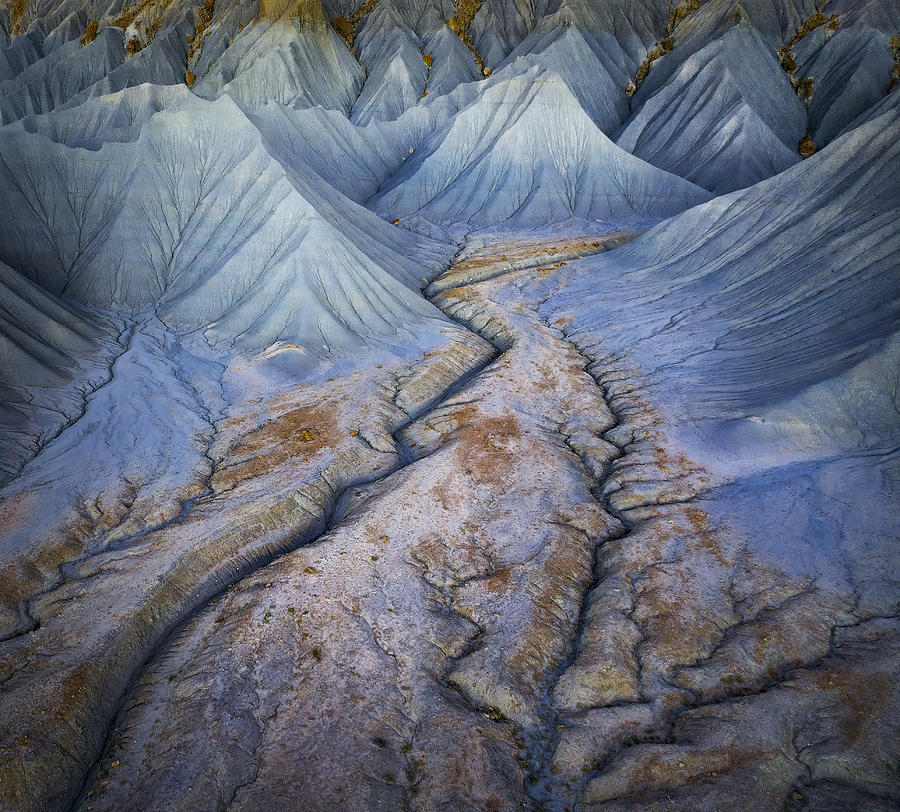 Landscape Photograph - Blue Valley by Shenshen Dou