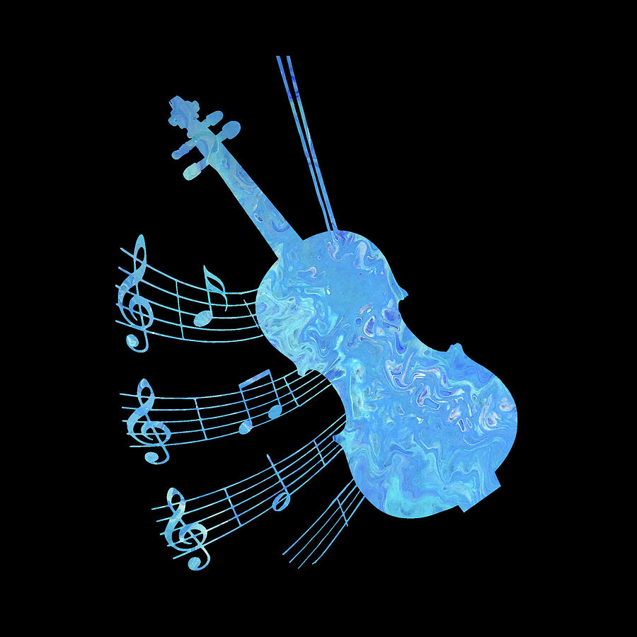 Blue Violin I Digital Art by Nina Schwarz - Fine Art America