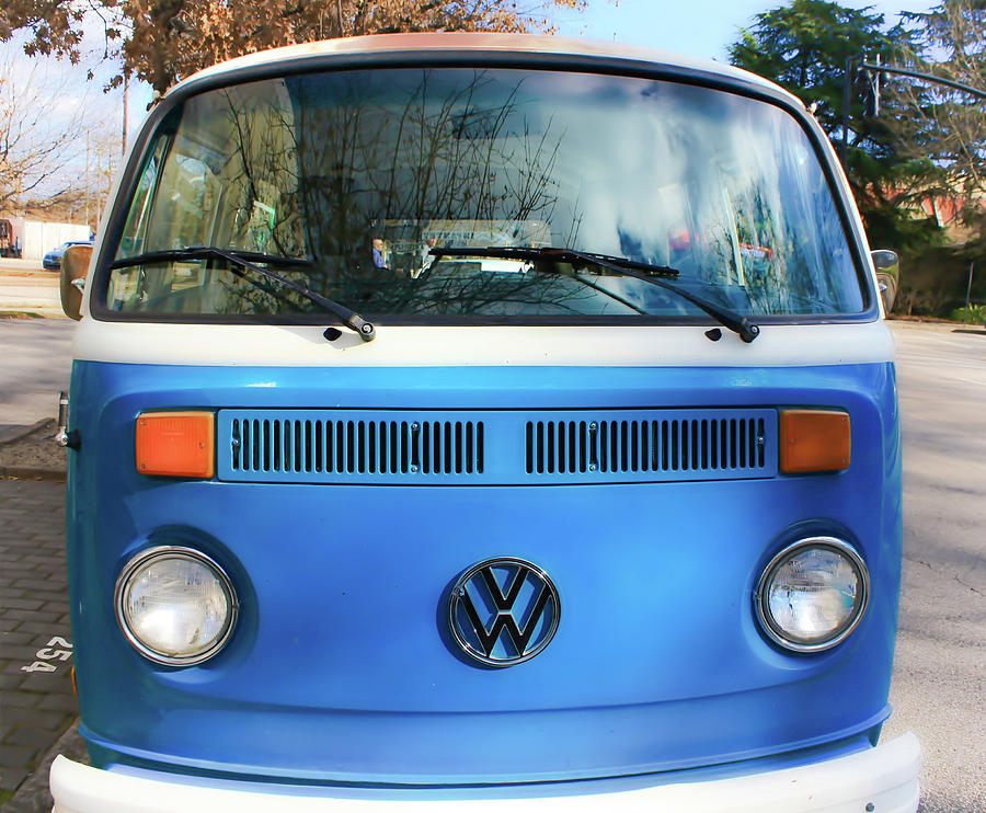 Blue Volkswagen Bus Photograph by Selena Lorraine - Fine Art America