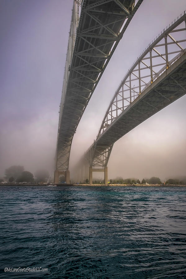 Blue Water Bridge Fog Photograph by LeeAnn McLaneGoetz McLaneGoetzStudioLLCcom