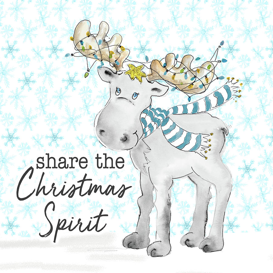 Blue Whimsical Christmas II Mixed Media by Patricia Pinto Blue Whimsical Christmas II Mixed Media by Patricia Pinto