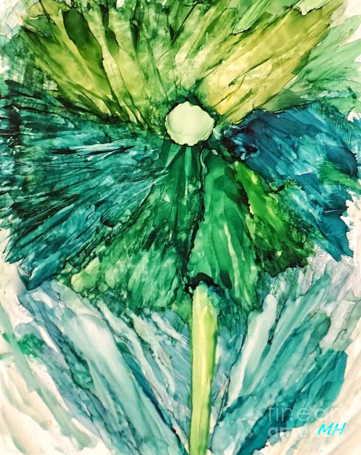 Flowers Still Life Painting - Blue Wild Flower by Marsha Heiken