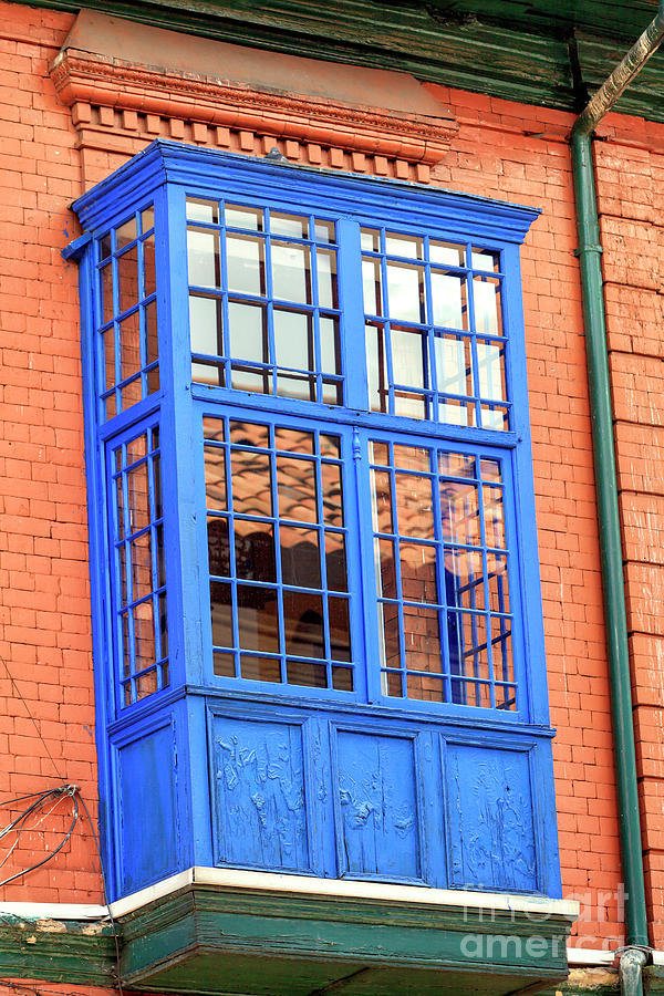 Blue Window Bogota Photograph by John Rizzuto