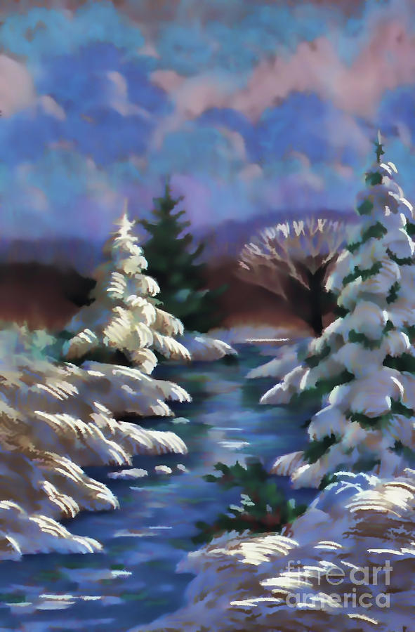 Blue Winter Digital Art by D Hackett