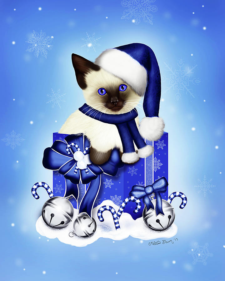 Christmas Digital Art - Blue Winter by Melissa Dawn