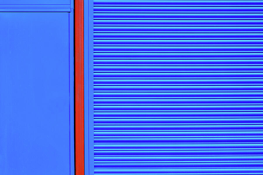 Blue with red stripe Photograph by Stuart Allen