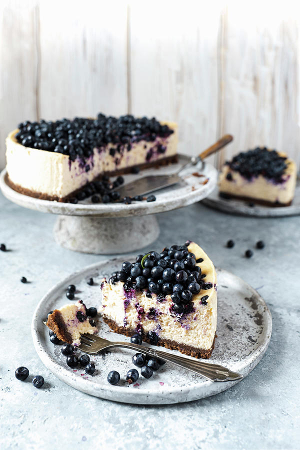 Blueberries Cheesecake With Ruby Chocolate Photograph by Bozena Garbinska