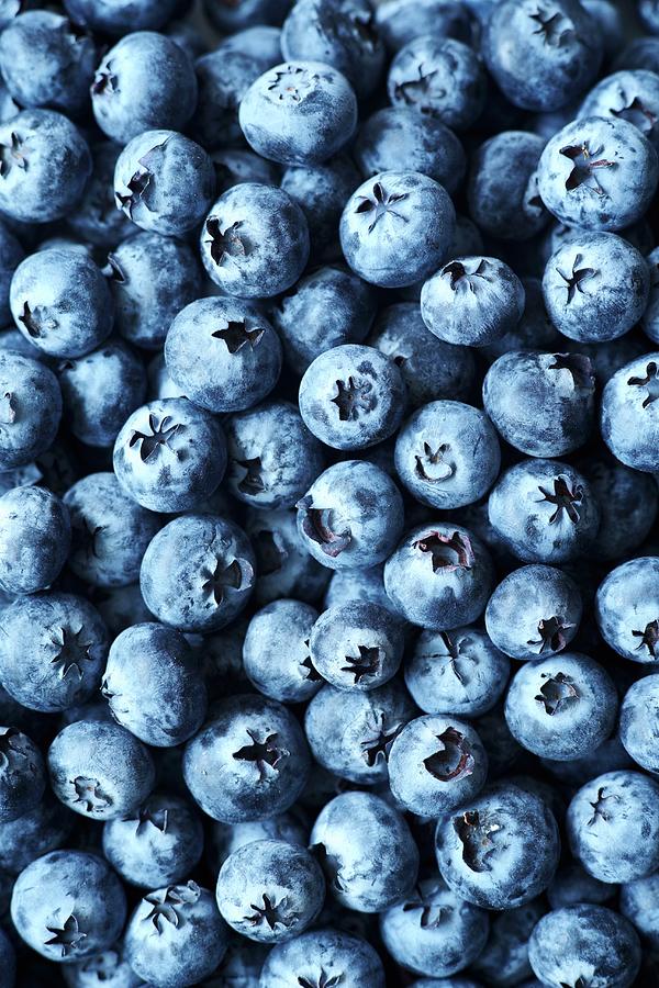Blueberries full Frame Photograph by Oliver Brachat