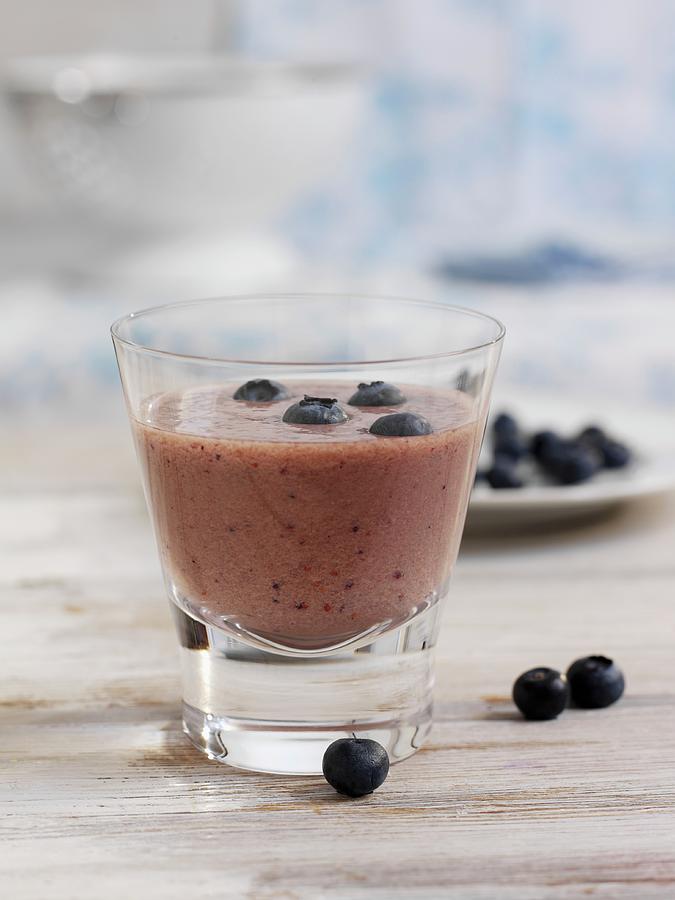 Blueberry And Banana Smoothie With Cream Cheese Photograph by Garlick, Ian