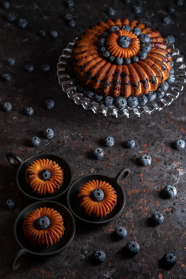 Cake Photograph - Blueberry Bundt Cake by Denisa Vlaicu
