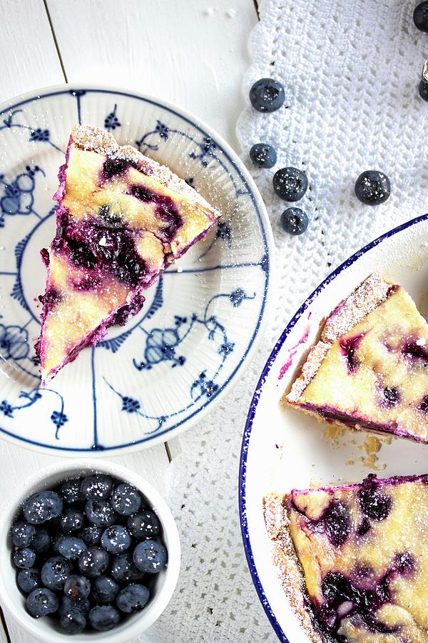 Blueberry Cheesecake Tart Photograph by Emma Friedrichs