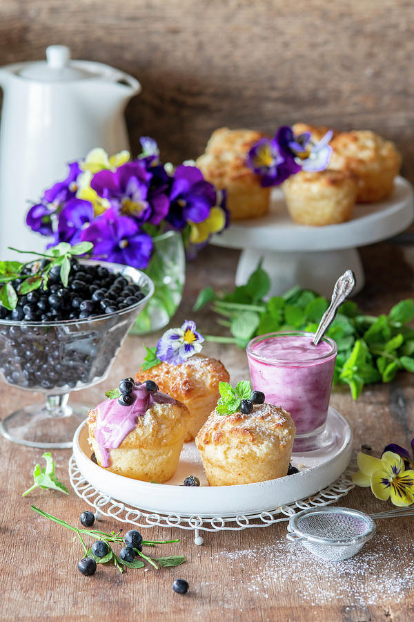 Blueberry Cottage Cheese Cakes Photograph by Irina Meliukh