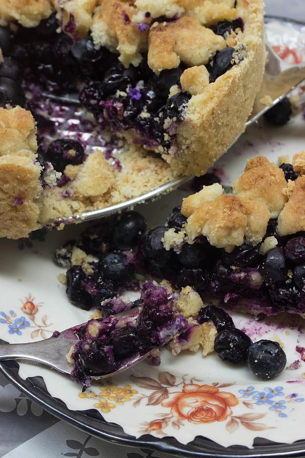 Blueberry Crumble Cake Photograph by Charlotte Von Elm