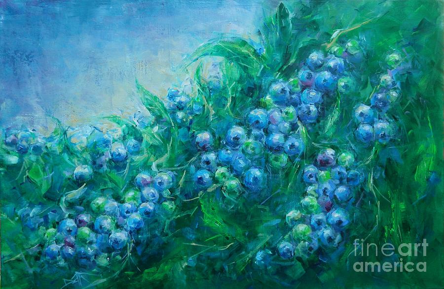 Blueberry Fields Forever Painting by Dan Campbell